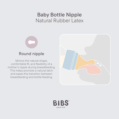 Two pieces of BIBS breast like design rubber nipples for four months plus infants