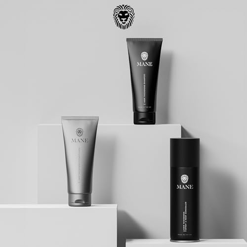 Mane hair thickening spray black variant label details