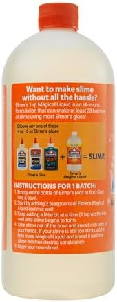 Non-toxic all-in-one slime activator liquid replacing baking soda and contact lens solution