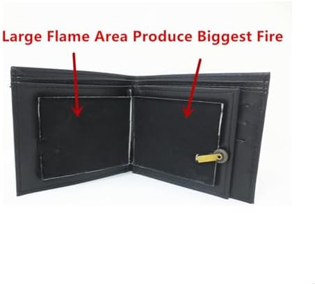 Black magic flaming wallet side profile for magicians