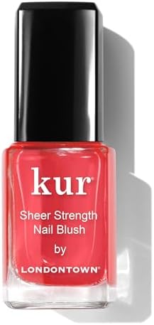 Londontown 2-in-1 tinted nail hardener Poppy shade application