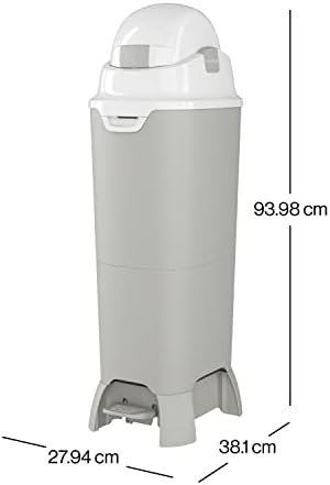 Foundations tall diaper pail nursery equipment side profile
