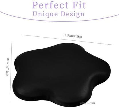 Ergonomic nail tech elbow support cushion on salon table