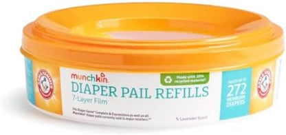 Munchkin diaper pail refill rings showing lavender scent feature