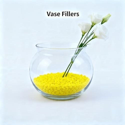 Top view of yellow garden rocks for fairy garden and planters