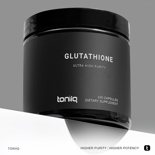 Toniiq purified reduced glutathione capsules container back panel