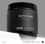 Toniiq purified reduced glutathione capsules container back panel