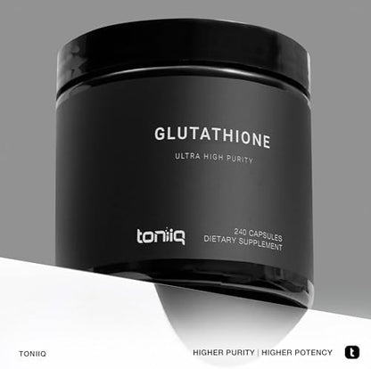 Toniiq supplement bottle showing 98 percent purity claim