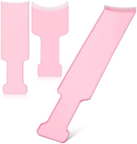 Professional pink hair highlighting paddle set with comb teeth