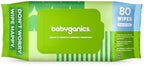 Babyganics fragrance free baby wipes individual eighty pack with resealable lid