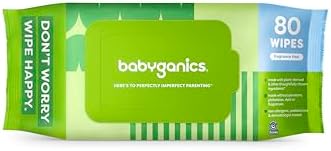 Babyganics fragrance free baby wipes individual eighty pack with resealable lid