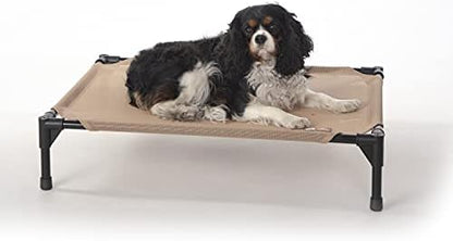 K&H Outdoor Elevated Dog Bed - Cooling Raised Dog Bed for Small & Medium Pets, Breathable Mesh Hammock Design, Indoor/Outdoor Washable Cover, Portable Metal Frame, Tan, Medium 32x25in - Image 2