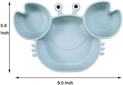 Top down view of blue and green silicone suction plates