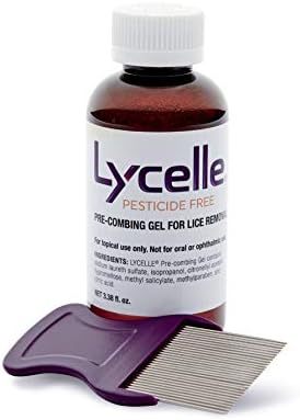 Close up of the fine-toothed metal comb included in the Lycelle removal kit.