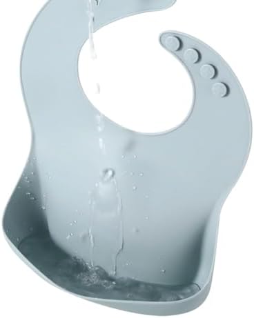 Side view of lightweight PandaEar food grade silicone bib for toddlers