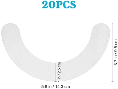 Dimensions and thickness view of COHEALI 5.51 by 3.14 inch adhesive strips.