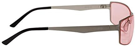 Terramed Sparrow migraine glasses showing indoor lighting glare reduction