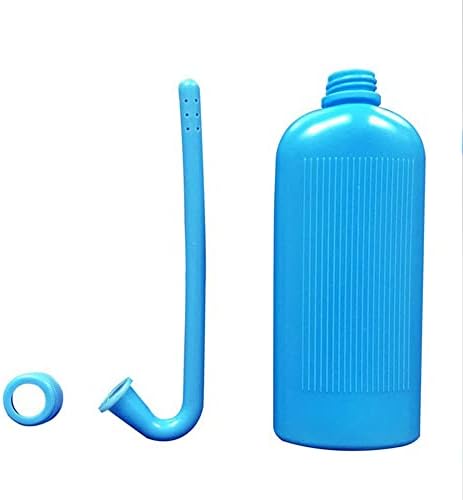 Two pieces of ostomy bag washing bottles with 13 hole spray nozzles