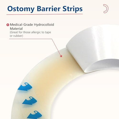 Latex free medical grade barrier rings and strips application side view