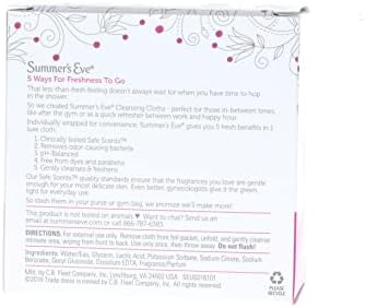 Individually wrapped feminine hygiene wipes for sensitive skin by Summer's Eve