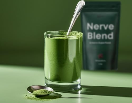 Close up of The Nerve Brand Neuropathy Superfood Blend ingredient label