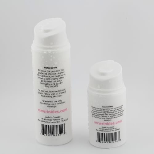 Low sudsing pH balanced shampoo alternative for hairless cat breeds.