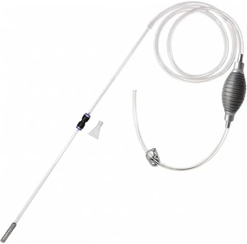 Arepk aquarium water changer siphon showing flexible clear tubing.