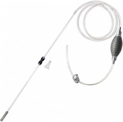 AREPK aquarium water changer kit showing thinner tubing and integrated flow control valve detail.