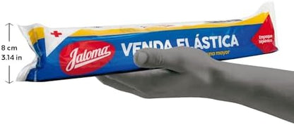 Jaloma compression wrap being applied to a wrist for sprain relief.