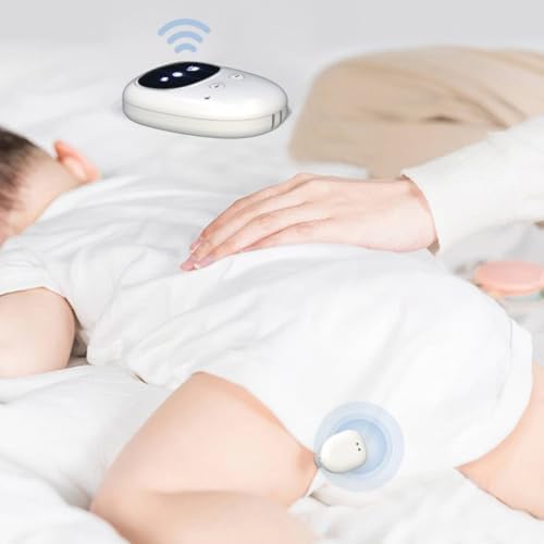 Close up view of the sensitive white clip-on sensor mechanism for the TEQIN nighttime potty training pee alarm.