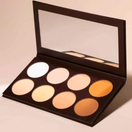 KAB Cosmetics Contour Palette Volume Number One front view showing eight matte sculpting powders