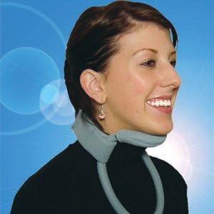 Head Master Cups Headmaster Collar Large Grey front view showing moldable cervical support brace.