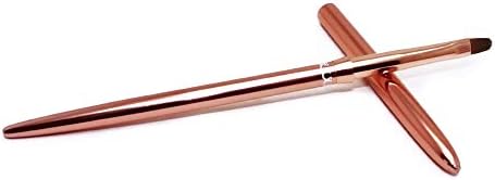 Detail view of the rose gold alloy handle on Silpecwee nail brush