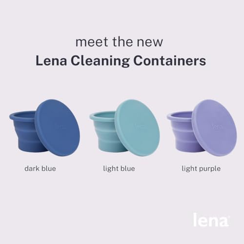 Authentic USA imported Lena menstrual cup sanitizer container packaging view