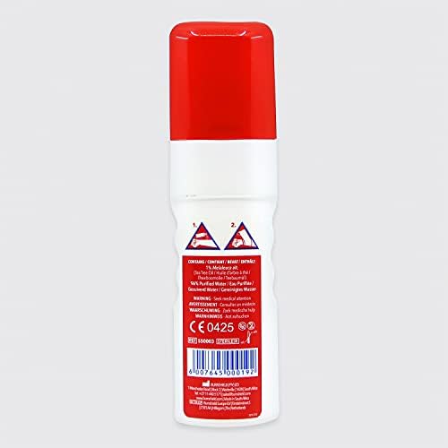 Burnshield sterile trauma hydrogel spray bottle with tea tree oil ingredients.