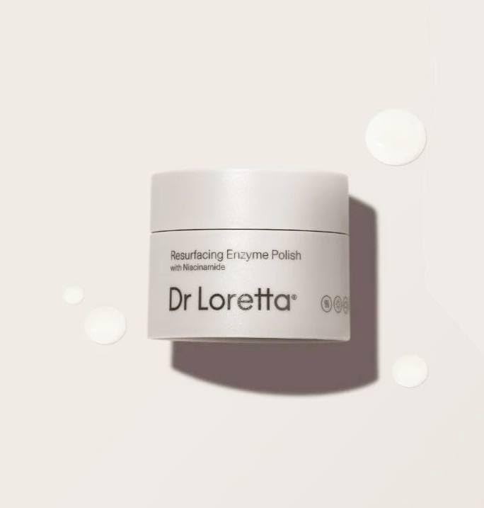 Dr. Loretta Mini Resurfacing Enzyme Polish jar front view for professional skincare exfoliation
