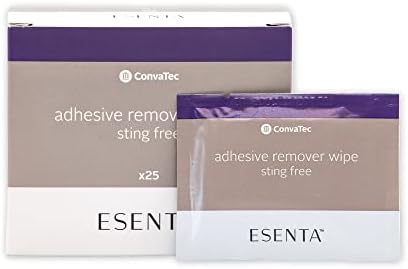 Wipe being used to clean adhesive residue from skin around a wound