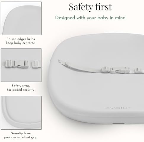 Evolur Eva Baby Changing Pad close-up of contoured walls