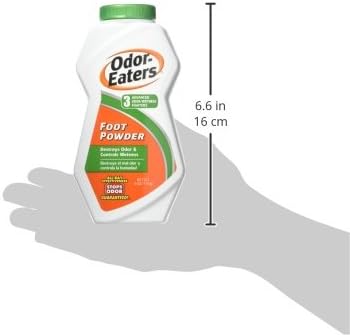 Odor-Eaters shoe deodorizer powder bottle with Arm & Hammer baking soda