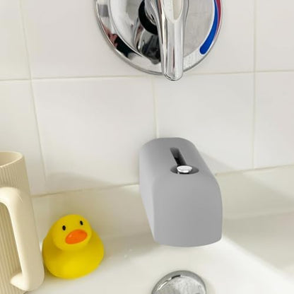 Close up of the premium BPA free material on the Roslim grey faucet protector