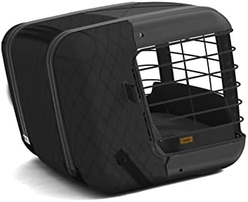 Authentic 4pets crash tested pet travel box installed on a vehicle passenger seat