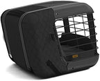 Authentic 4pets crash tested pet travel box installed on a vehicle passenger seat