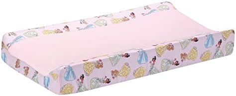 The premium Disney Princess nursery bedding accessory stretched over a standard contoured pad.