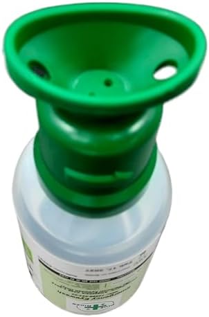 Emergency eye irrigation bottle for dust and debris removal with sterile saline solution.