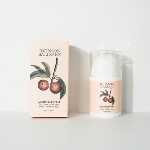 Johnson Ballzake 1.7 Fluid Ounce white bottle showcasing the ingredients shea butter and elderberry.