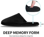 Memory foam closed toe white spa slipper angled view