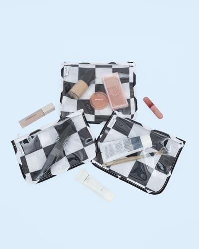 Travel gear organization showing wet and dry compartments