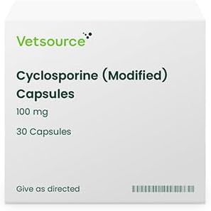 Generic Cyclosporine Modified Capsules 100 mg veterinary front view