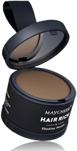 Maycheer Hair Rich Shading Powder applicator puff and mirror open