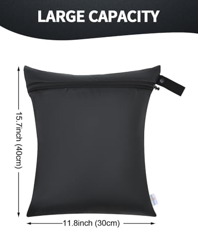 Babygoal wet dry bag showing two zipper compartments